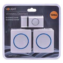 Solight 2x bezdrátový zvonek, do zásuvky, 120m, bílý
