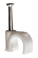 Solight kabelové příchytky, průměr 8mm, bílé, 100ks