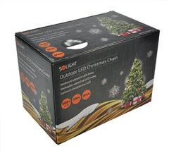 Solight LED vánoční řetěz, 500 LED, 50m, přívod 5m, IP44, bílá