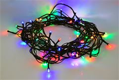 Solight LED venkovní vánoční řetěz, 200 LED, 20m, přívod 5m,  8 funkcí, časovač, IP44, vícebarevný