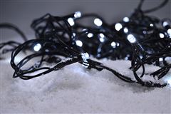 Solight LED venkovní vánoční řetěz, 200 LED, 20m, přívod 5m, 8 funkcí, časovač, IP44, studená bílá