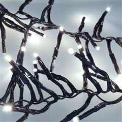 Solight LED venkovní vánoční řetěz s dálkový ovládáním - Cluster, 576 LED, 8 funkcí, časovač, IP44, studená bílá