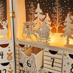 Solight LED adventní kalendář - kniha, 8x LED, 40x30cm, 2x AAA