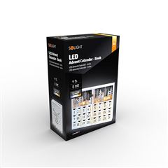 Solight LED adventní kalendář - kniha, 8x LED, 40x30cm, 2x AAA