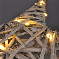 Solight LED ratanová hvězda, 40x LED, 2xAA, 40cm