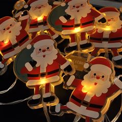 Solight LED okenní řetěz - Santa, 6x LED, přísavný, 120cm, 2x AA