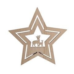 Solight LED nástěnná dekorace vánoční hvězda, 24x LED, 2x AA