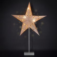 Solight LED vánoční hvězda stolní, 10x LED, 3x AA
