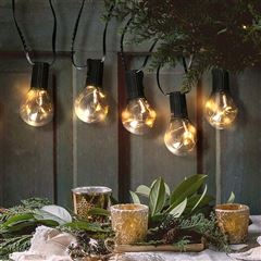 Solight venkovní řetěz s dekorativním LED žárovkami, 10x micro LED žárovka, 3m, 3xAA