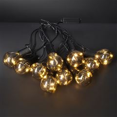 Solight venkovní řetěz s dekorativním LED žárovkami, 10x micro LED žárovka, 3m, 3xAA