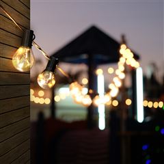 Solight venkovní řetěz s dekorativním LED žárovkami, 10x micro LED žárovka, 3m, 3xAA