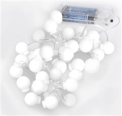 Solight LED vánoční řetěz barevné koule, 40x LED, 4m, 2x AA