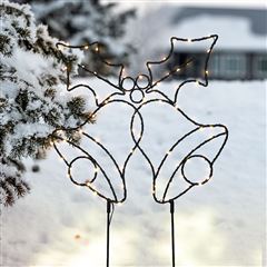 Solight LED venkovní dekorace zvonečky, 100x LED, časovač, 55cm, 3x AA