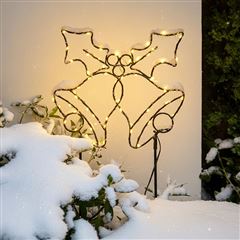 Solight LED venkovní dekorace zvonečky, 100x LED, časovač, 55cm, 3x AA