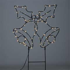 Solight LED venkovní dekorace zvonečky, 100x LED, časovač, 55cm, 3x AA