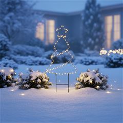 Solight LED venkovní dekorace vánoční stromeček, 85x LED, časovač, 68cm, 3x AA