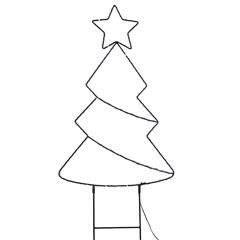 Solight LED venkovní dekorace vánoční stromeček, 85x LED, časovač, 68cm, 3x AA