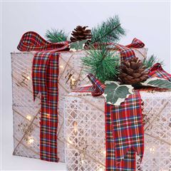 Solight sada 3 LED vánočních dárků, 48x LED, IP44, 230V