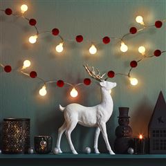 Solight LED vánoční řetízek červená-bílá, 20x LED, 1,5m, 2xAA