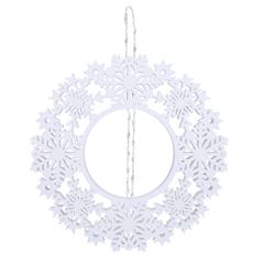 Solight LED dřevěný vánoční věnec, 10x LED, bílá, 30cm, časovač, 2x AA