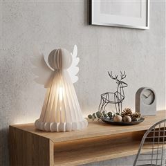 Solight anděl s LED osvětlením a časovačem, 37cm, 3xAA