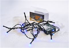 Solight LED vánoční řetěz, 3m, 20xLED, 3x AA, modré světlo, zelený kabel