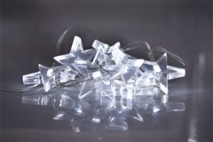 Solight LED vánoční řetěz, hvězdy, 1,5m, 10x LED, 2x AA, bílé světlo