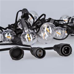 Solight LED venkovní řetěz s žárovkami, 10 žárovek, 5m+3m, 500lm, teplá bílá