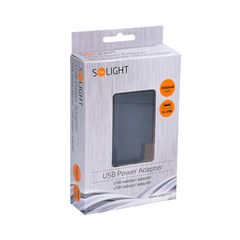 Solight USB nabíjecí adaptér, 2x USB, 3100mA max., AC 230V, černý