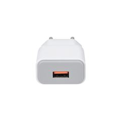 Solight USB nabíjecí adaptér, fast charge: 1x USB Qualcomm, 5V2A/9V1.5A/12V1A, AC 230V, bílošedý
