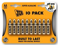 JCB SUPER alkalická baterie LR06, blistr 10 ks