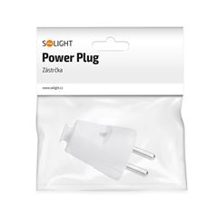 Solight zástrčka přímá, IP20, bílá