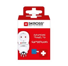 SKROSS cestovní adaptér do Švýcarska, typ J
