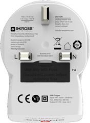 SKROSS cestovní adaptér s USB do Velké Británie, typ G