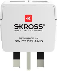 SKROSS cestovní adaptér s USB do Velké Británie, typ G
