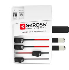 SKROSS cestovní adaptér MUV USB AC, univerzální, neuzemněný, USB A+C 15W