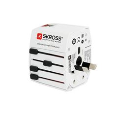 SKROSS cestovní adaptér MUV USB AC, univerzální, neuzemněný, USB A+C 15W