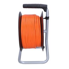 Solight prodlužovací přívod na bubnu, 4 zásuvky, 50m, oranžový kabel, 3x 1,5mm2