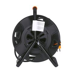 Solight prodlužovací přívod - na bubnu, 4 zásuvky, 25m kabel guma, 3x 1,5mm2, IP44