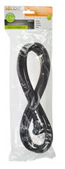 Solight flexo šňůra, 2x 1,5mm2, gumová, černá, 2,5m
