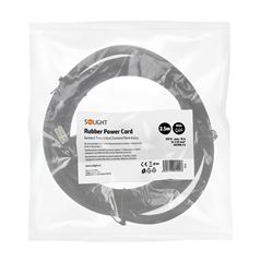 Solight flexo šňůra, 2.5m, 3 x 2.5mm2, gumová H07RN-F3, černá