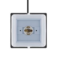 Solight zahradní sloupek IP44 s LED osvětlením, plast, 2 zásuvky, hranol, černý