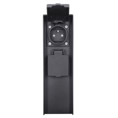 Solight zahradní sloupek IP44, hliník, 2 zásuvky, černý