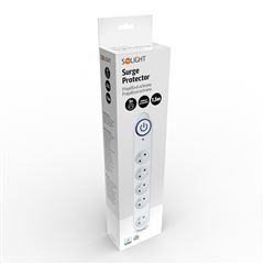 Solight přepěťová ochrana, 150J, 5 zásuvek, 1,5m, bílá