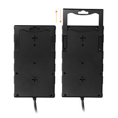 Solight přepěťová ochrana, 8z, USB A+CA, 2m, černá