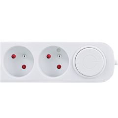 Solight prodlužovací přívod 3 zásuvky, USB A+C 20W PD, 5m, 3 x 1mm2, bílý, vypínač