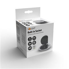 Solight 1z + USB-C 20W PD vestavná zásuvka, 2m, stříbrná