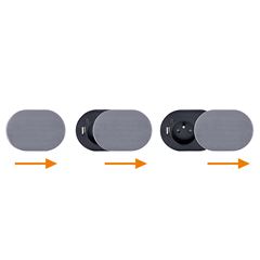 Solight vestavná zásuvka s posuvným víčkem, USB A+C nabíječka, 2m, stříbrná