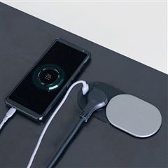 Solight vestavná zásuvka s posuvným víčkem, USB A+C nabíječka, 2m, stříbrná