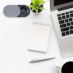 Solight vestavná zásuvka s posuvným víčkem, USB A+C nabíječka, 2m, stříbrná